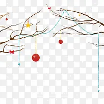 圣诞节吊球装饰矢量图