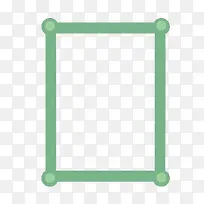 矢量绿色加粗线条矩形边框竖框