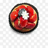 一盘子草莓蛋糕