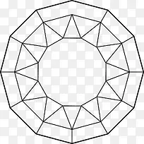 手指钻石线条矢量图