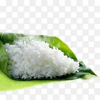 叶子上的白米饭