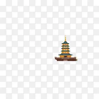 古典中国风宝塔装饰素材