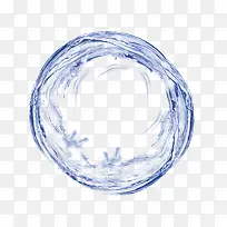 蓝色水珠形状圆形效果