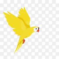 黄色可爱设计飞鸟