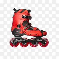 一只红色滑冰鞋装饰