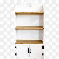 白色简易书柜