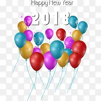 2018新年快乐气球装饰