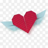 情人节红色折纸爱心