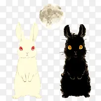 兔子卡通装饰画