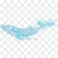 手绘科技鲸鱼线条插画