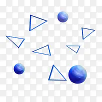 三角形和球体几何图案漂浮素材
