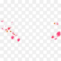 粉色的花瓣在空中飘舞