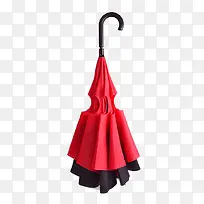 红色反向雨伞