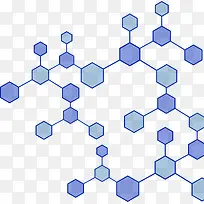 蓝色六边形几何结构