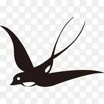 高清素描手绘黑色燕子