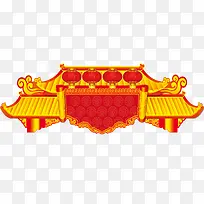 古典古楼牌坊免抠素材