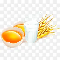 鸡蛋小麦牛奶海报