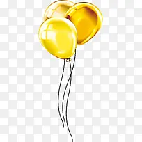 金色飘扬的气球