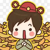 扁平化卡通小男孩