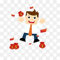 男人红包金融理财banner素材