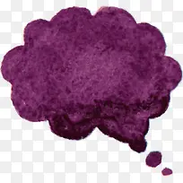 紫色墨迹对话框