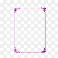矢量紫色矩形线条印花竖边框