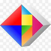 彩色三角形几何图案
