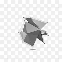 灰色立体三角形