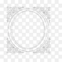 矢量白色四角花边相框