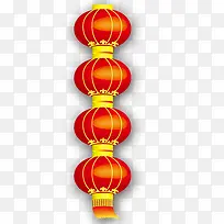 元旦春节新年红灯笼串
