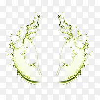 黄绿色水花