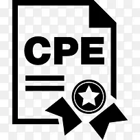 教育证书的信件CPE和带图标