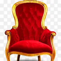 红色绒布欧式单人椅招聘