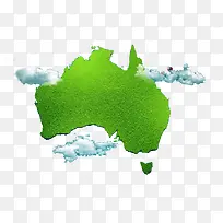 绿色澳洲地图