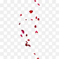 飞舞的大红花瓣元素