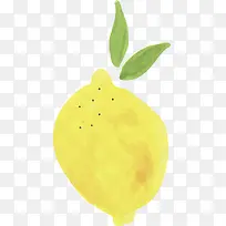 黄色水彩柠檬