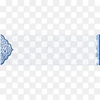 青花瓷标题栏矢量
