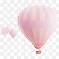 粉红热气球飞翔