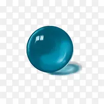 产品实物玩具一颗蓝色水晶玻璃球
