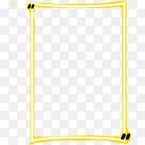 黄色简单的线框边框