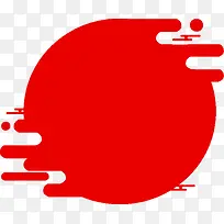 红色中国风圆圈背景