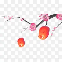 树枝和灯笼