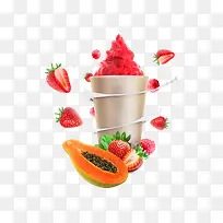 草莓冰淇淋 木瓜