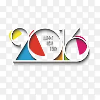 2016创意字体设计新年快乐