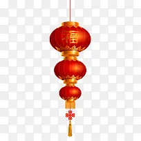 红色中国风福字灯笼
