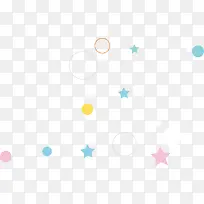 彩色星星漂浮