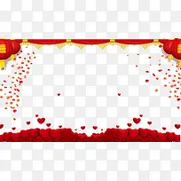 红色婚庆背景装饰图片