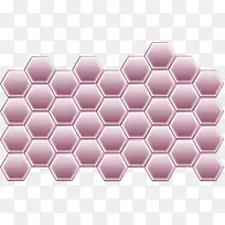 手绘紫色蜂巢科技