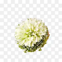 花球 婚礼 白色手捧花 花草