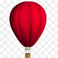矢量热气球红色